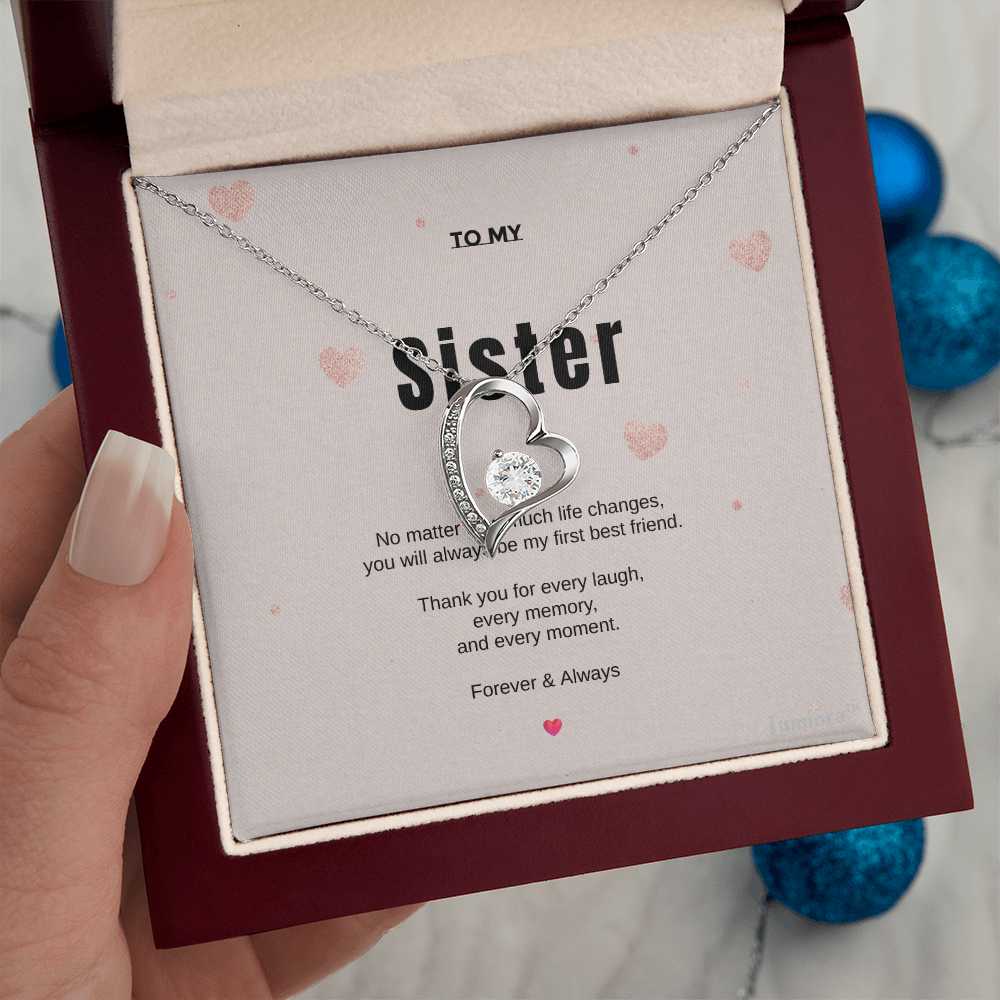 To My Sister – Love Knot Necklace | Lumiora