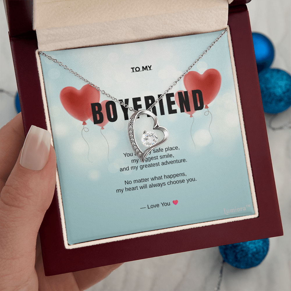To My Boyfriend – Love Knot Necklace | Lumiora