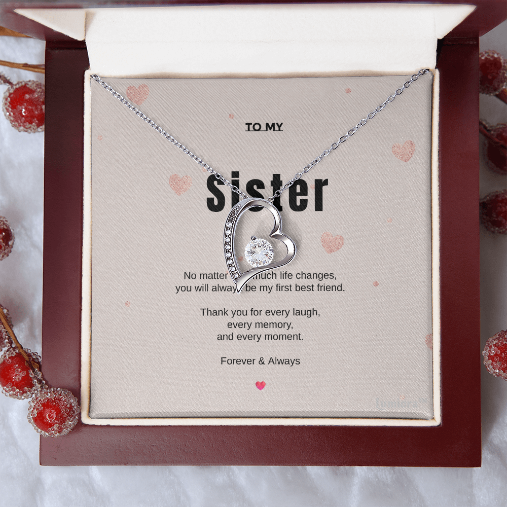 To My Sister – Love Knot Necklace | Lumiora