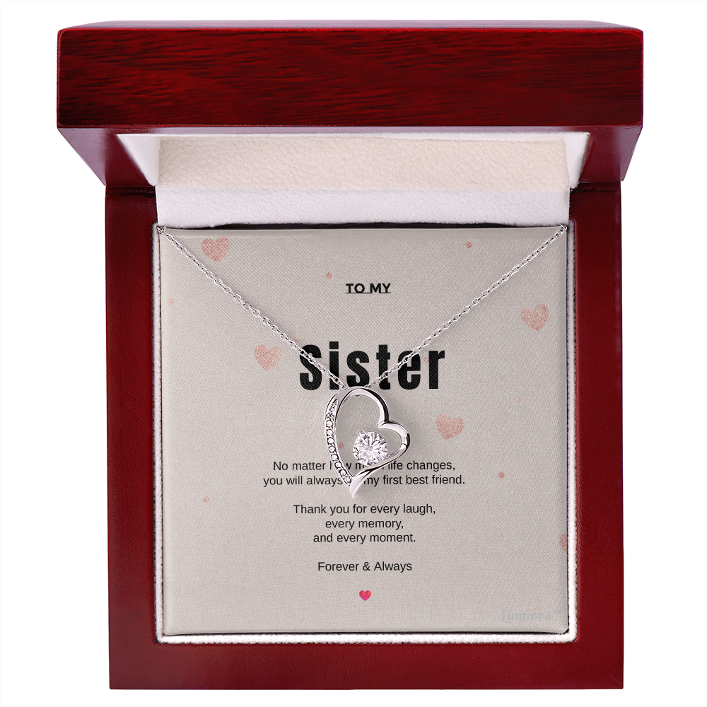 To My Sister – Love Knot Necklace | Lumiora