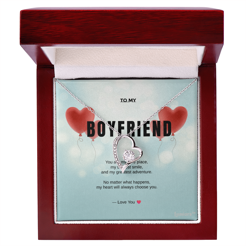 To My Boyfriend – Love Knot Necklace | Lumiora