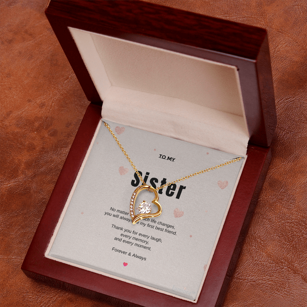To My Sister – Love Knot Necklace | Lumiora