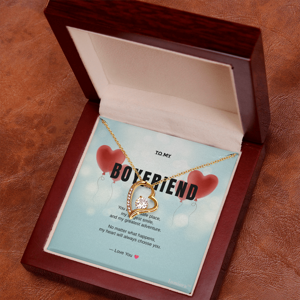 To My Boyfriend – Love Knot Necklace | Lumiora