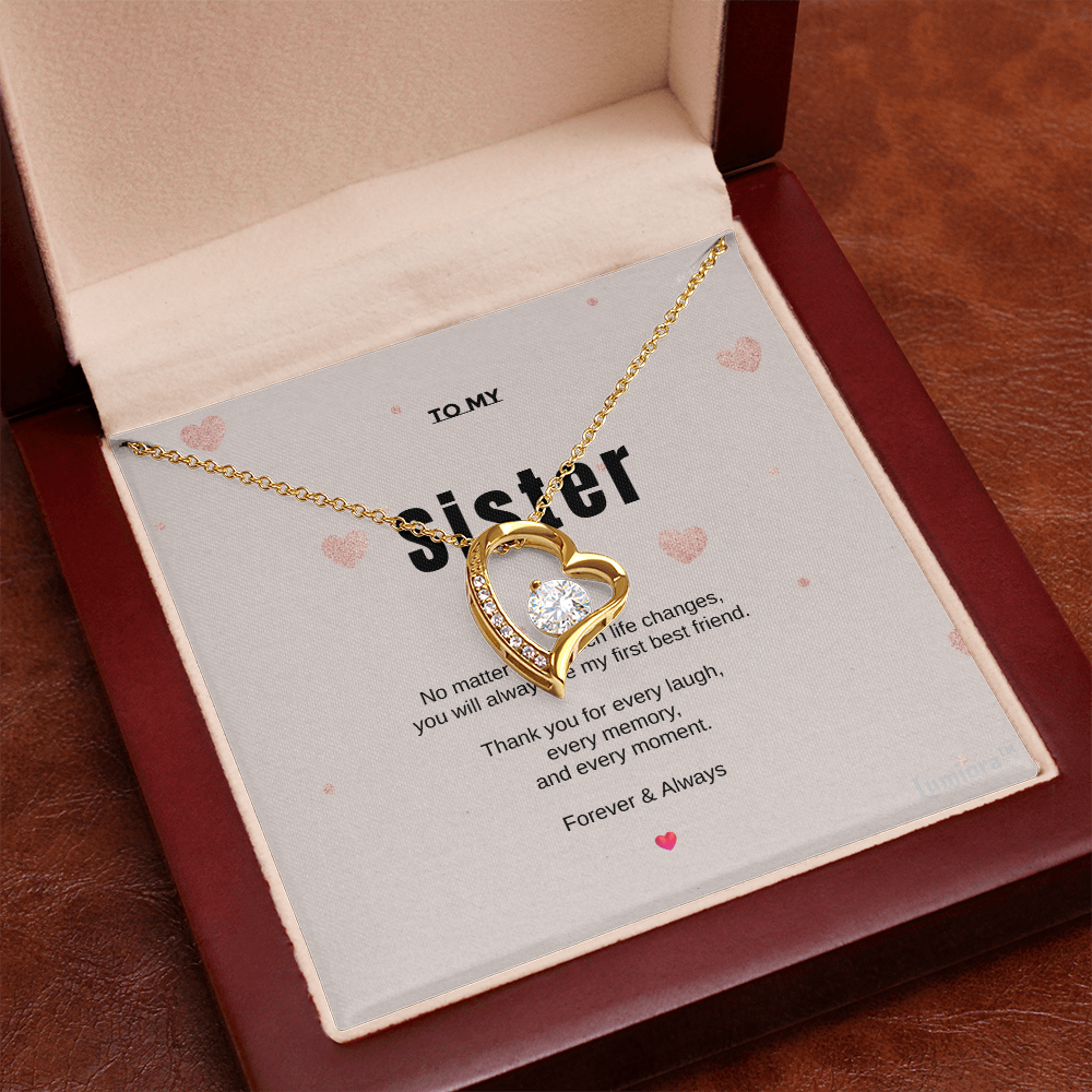 To My Sister – Love Knot Necklace | Lumiora