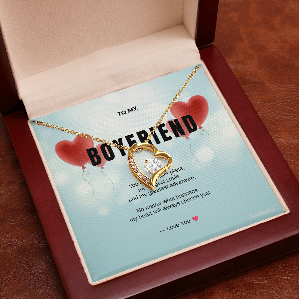 To My Boyfriend – Love Knot Necklace | Lumiora