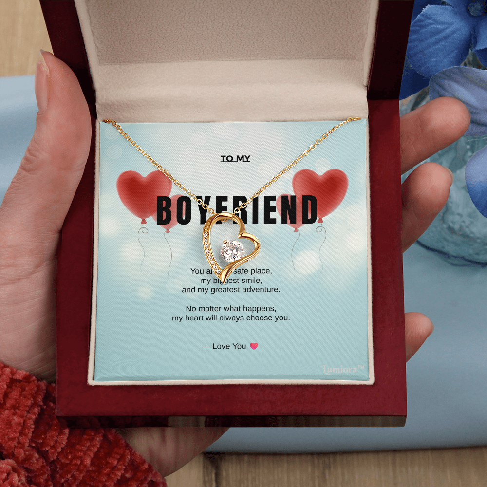To My Boyfriend – Love Knot Necklace | Lumiora