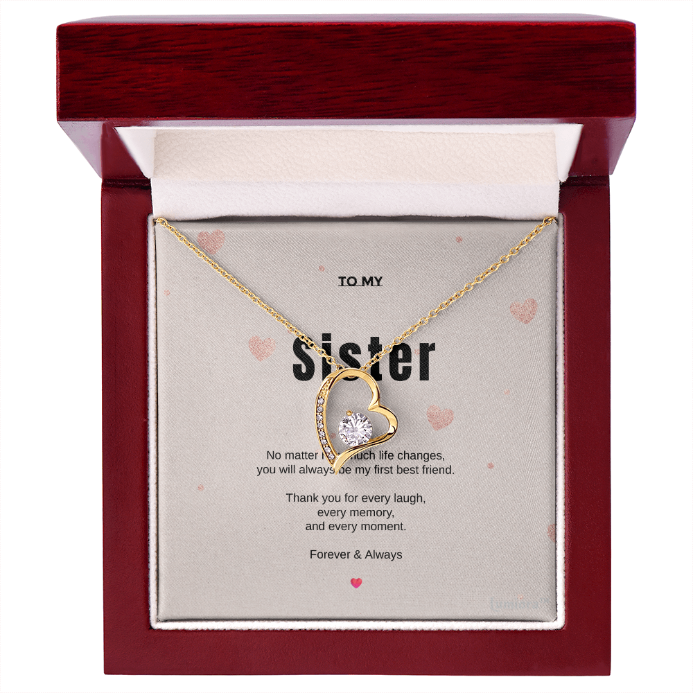 To My Sister – Love Knot Necklace | Lumiora