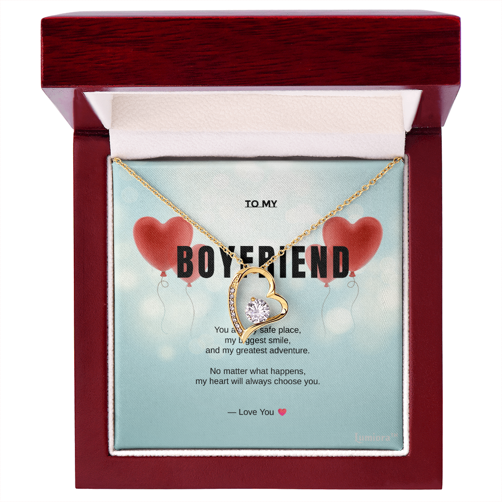 To My Boyfriend – Love Knot Necklace | Lumiora