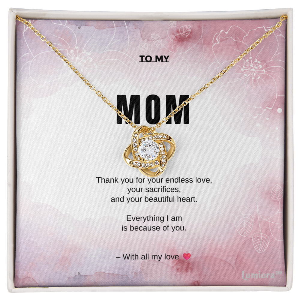 To My Mom – Love Knot Necklace | Lumiora