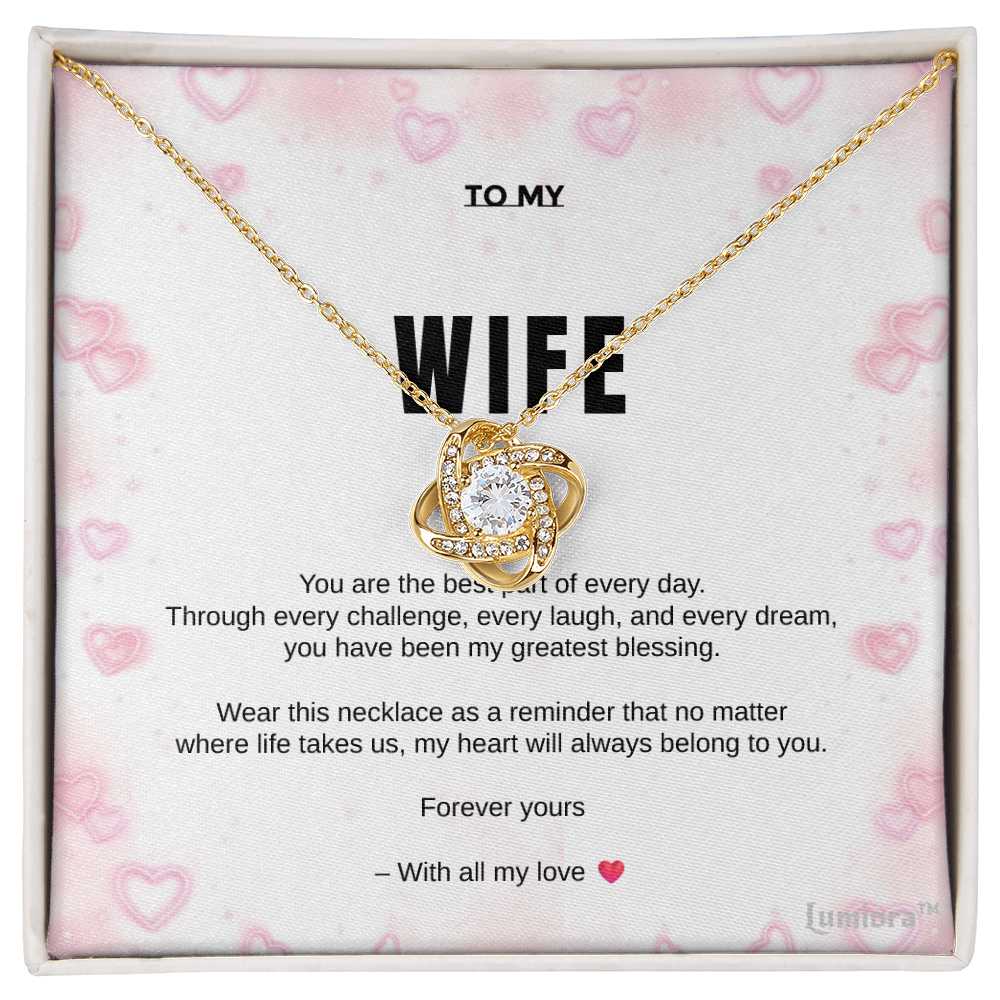 To My Wife – Love Knot Necklace | Lumiora