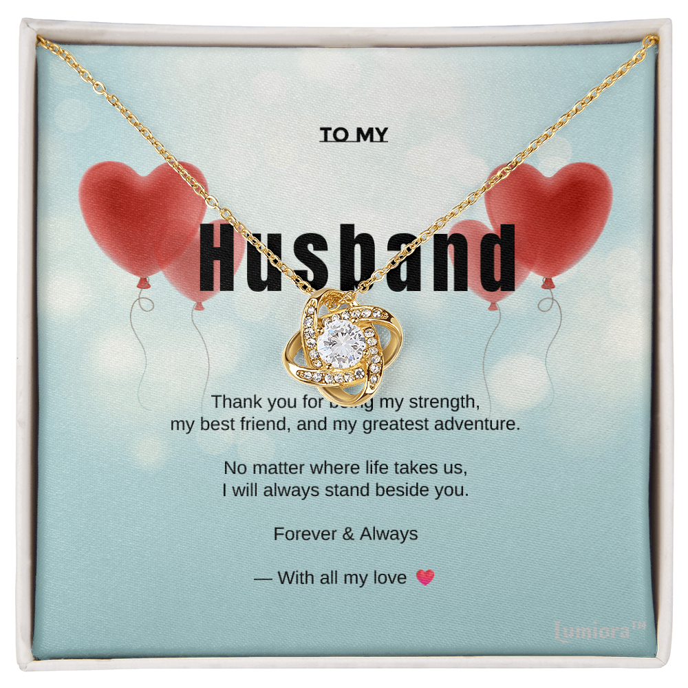 To My Husband – Love Knot Necklace | Lumiora