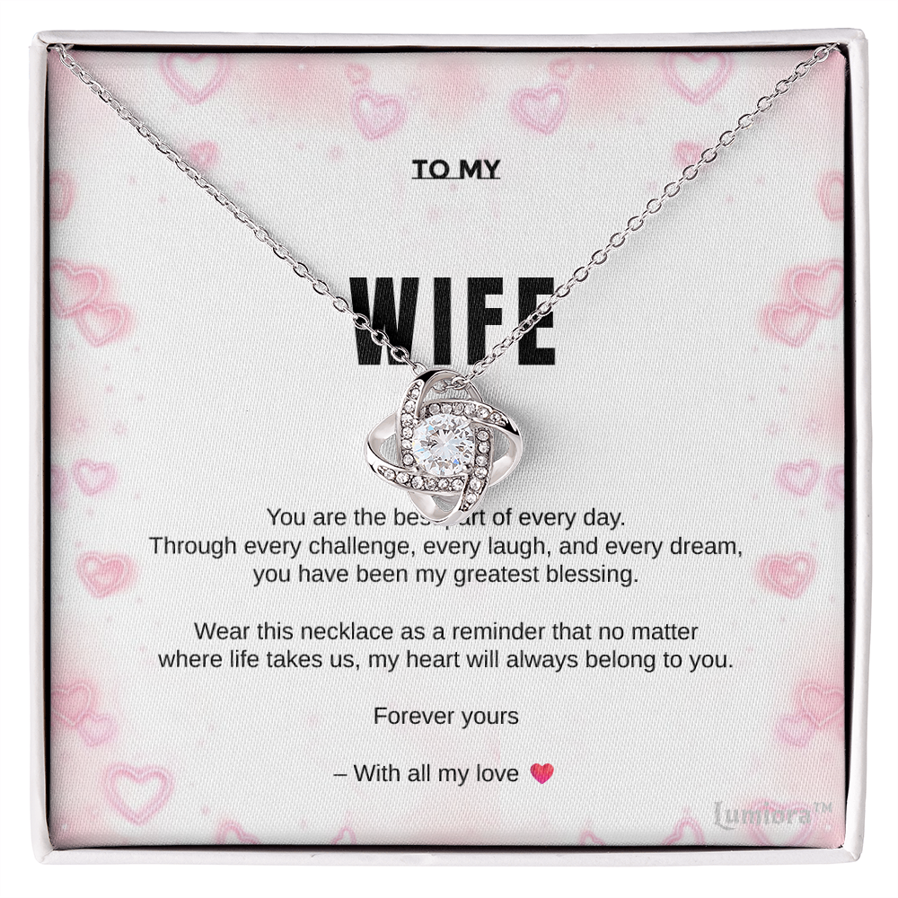 To My Wife – Love Knot Necklace | Lumiora