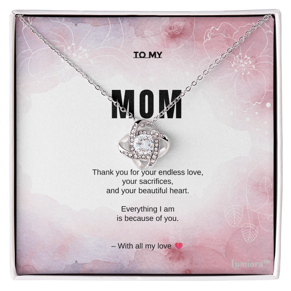 To My Mom – Love Knot Necklace | Lumiora