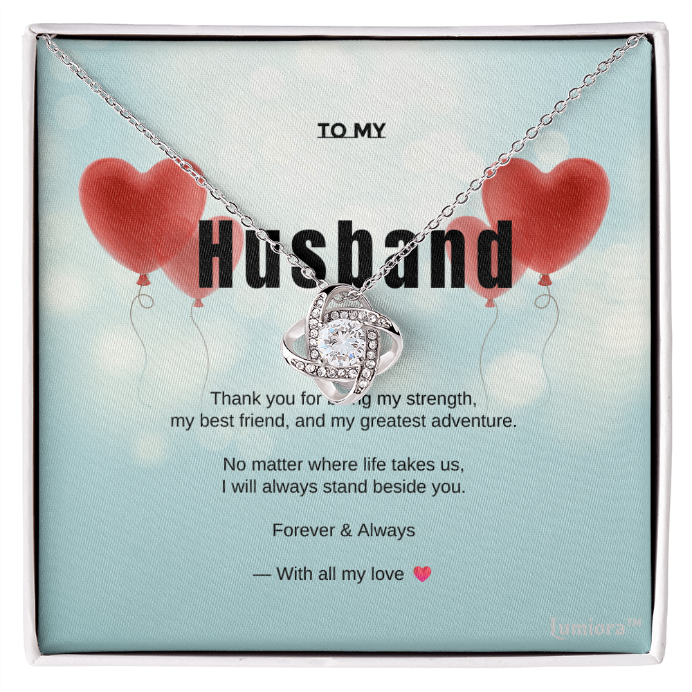 To My Husband – Love Knot Necklace | Lumiora