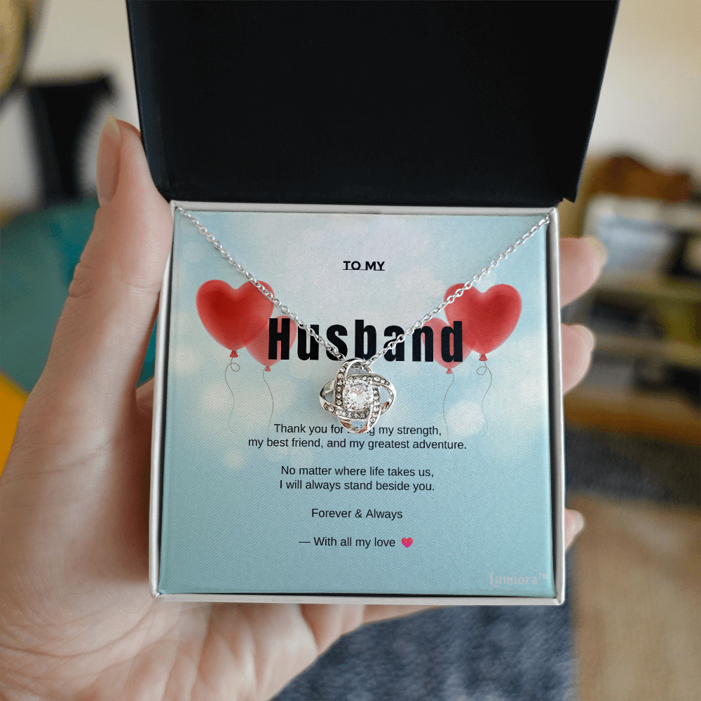To My Husband – Love Knot Necklace | Lumiora