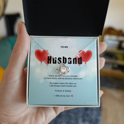 To My Husband – Love Knot Necklace | Lumiora