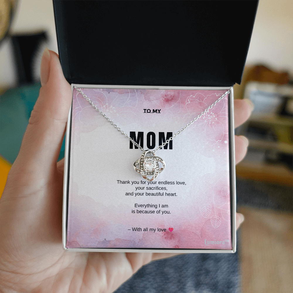 To My Mom – Love Knot Necklace | Lumiora