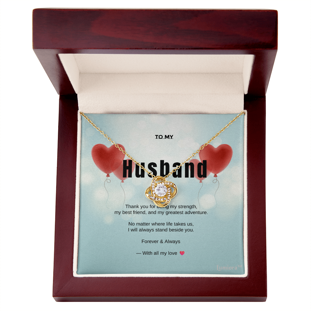 To My Husband – Love Knot Necklace | Lumiora