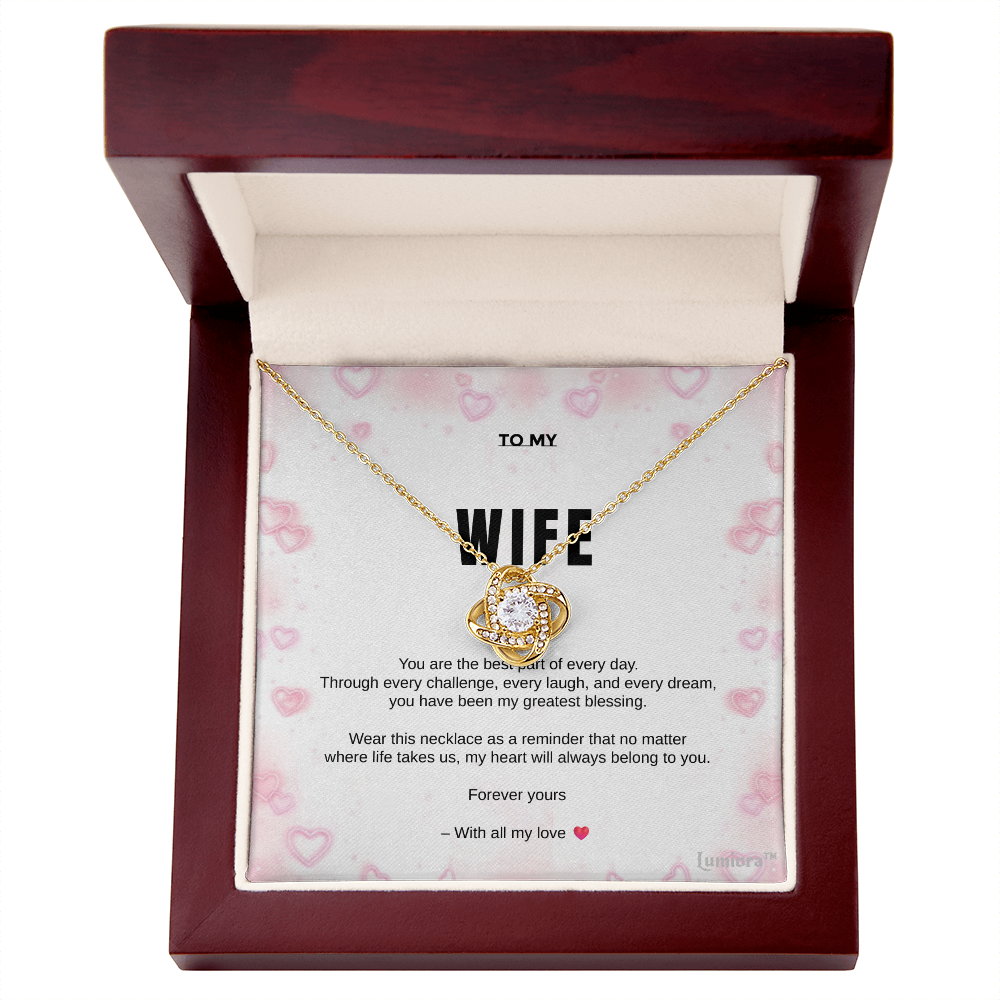 To My Wife – Love Knot Necklace | Lumiora