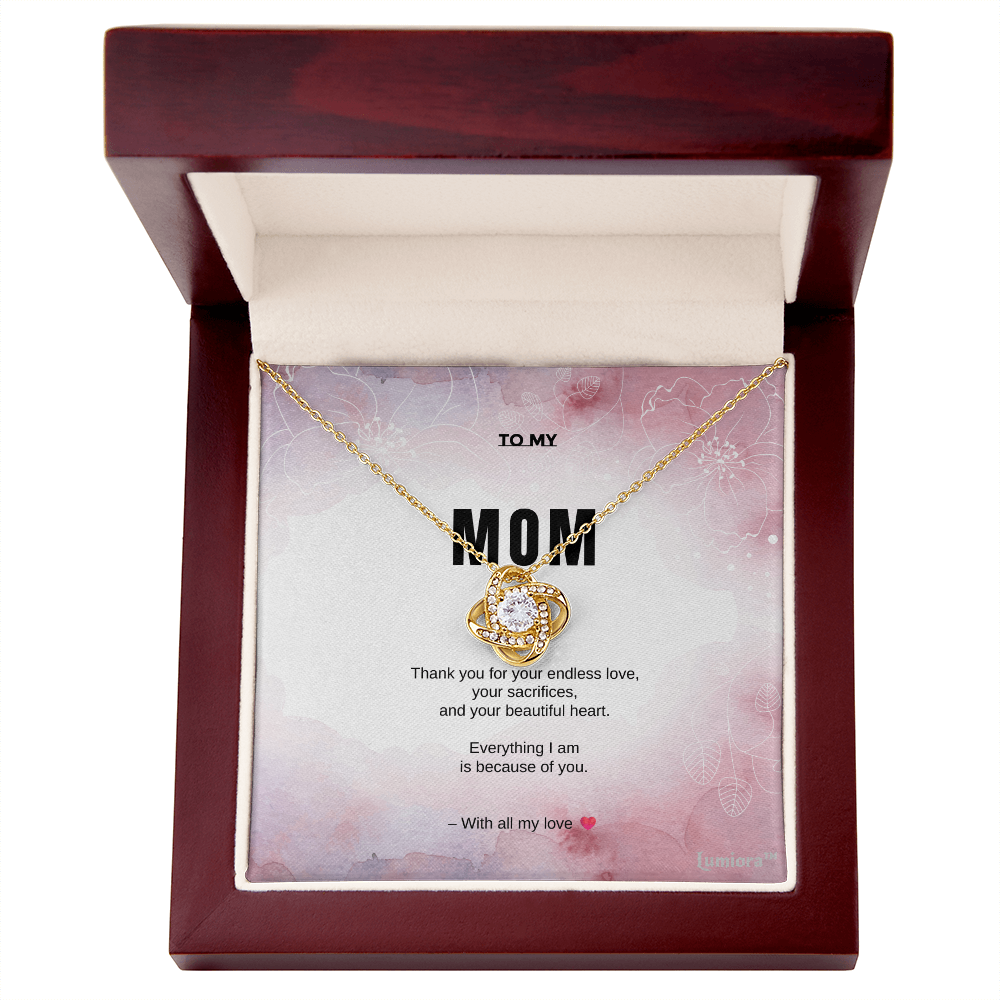 To My Mom – Love Knot Necklace | Lumiora