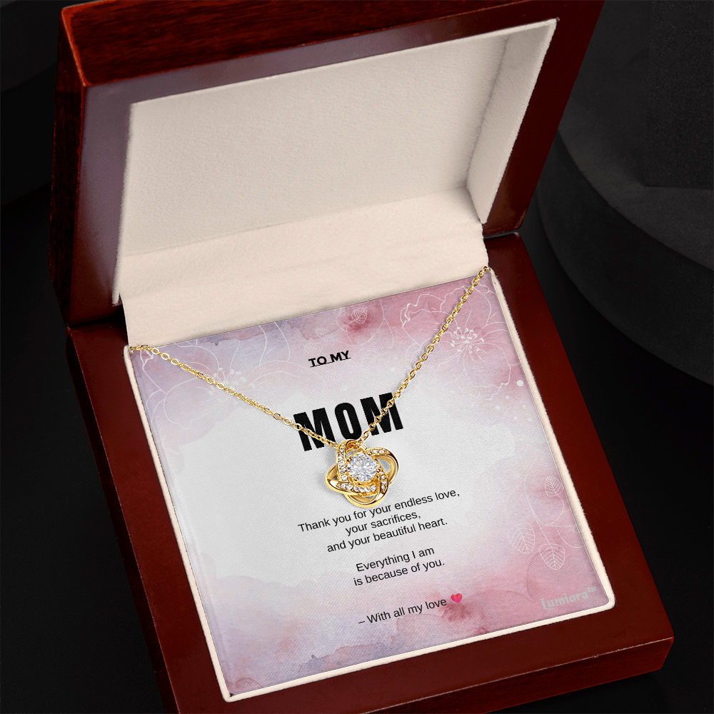 To My Mom – Love Knot Necklace | Lumiora