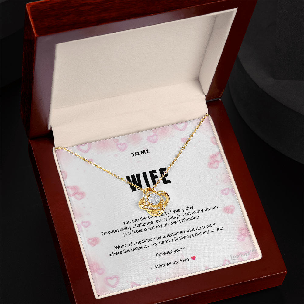 To My Wife – Love Knot Necklace | Lumiora