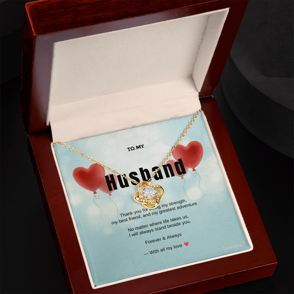 To My Husband – Love Knot Necklace | Lumiora