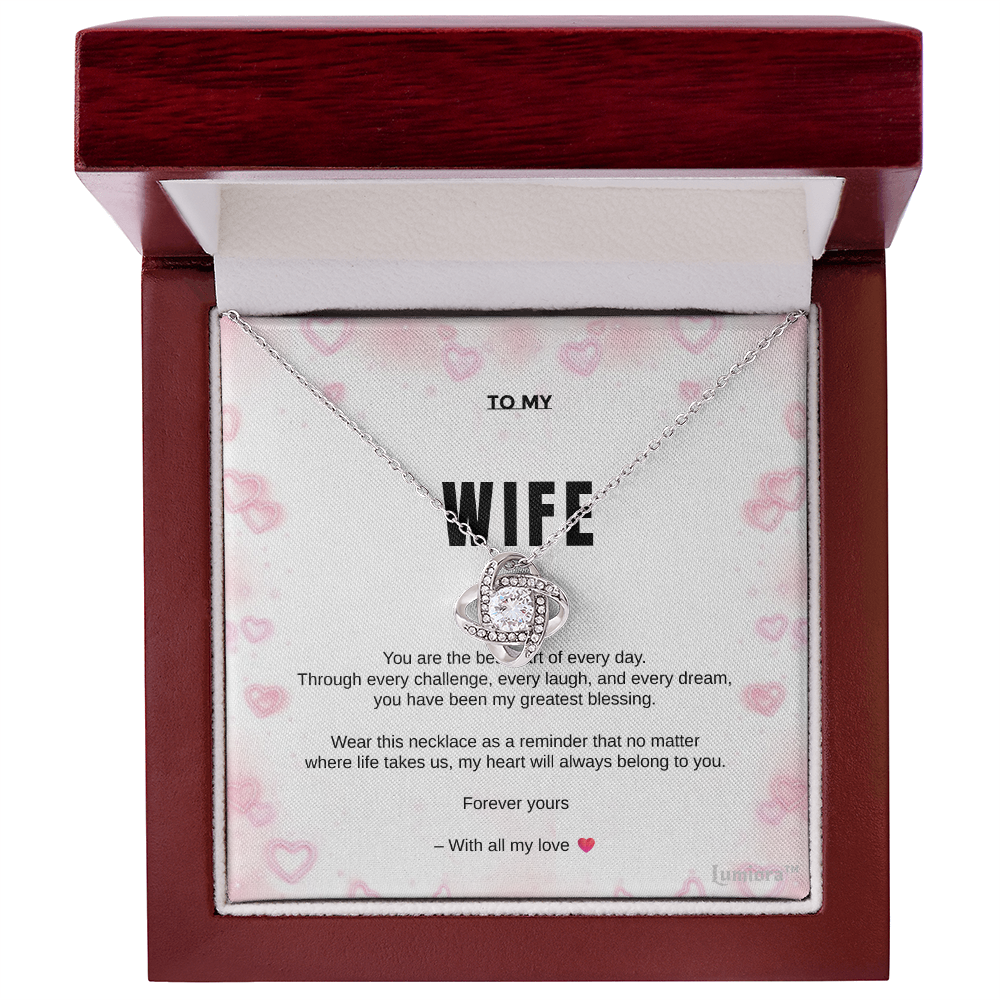 To My Wife – Love Knot Necklace | Lumiora