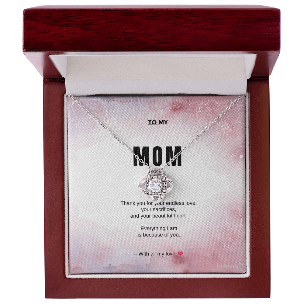 To My Mom – Love Knot Necklace | Lumiora