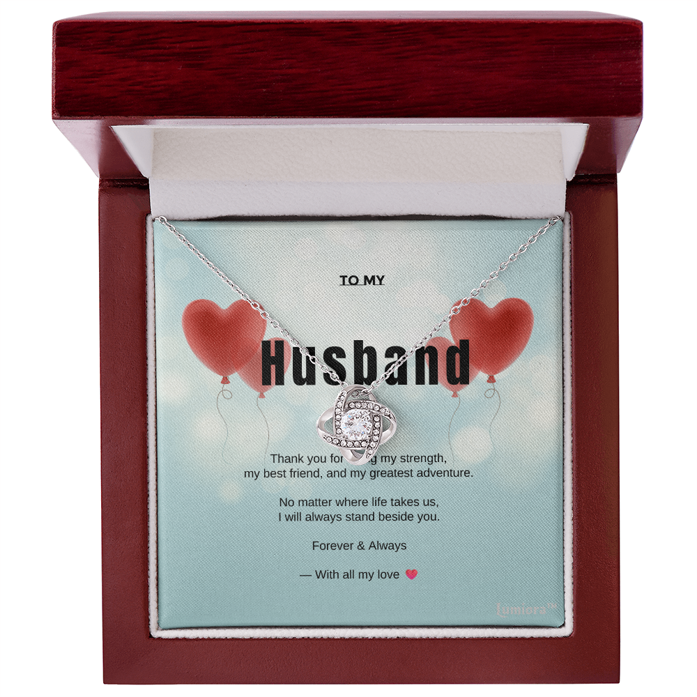 To My Husband – Love Knot Necklace | Lumiora