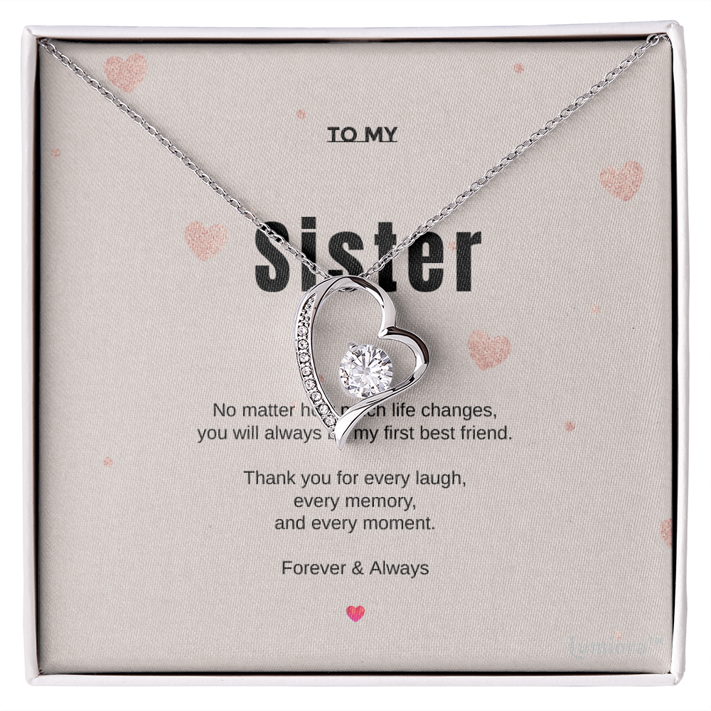 To My Sister – Love Knot Necklace | Lumiora