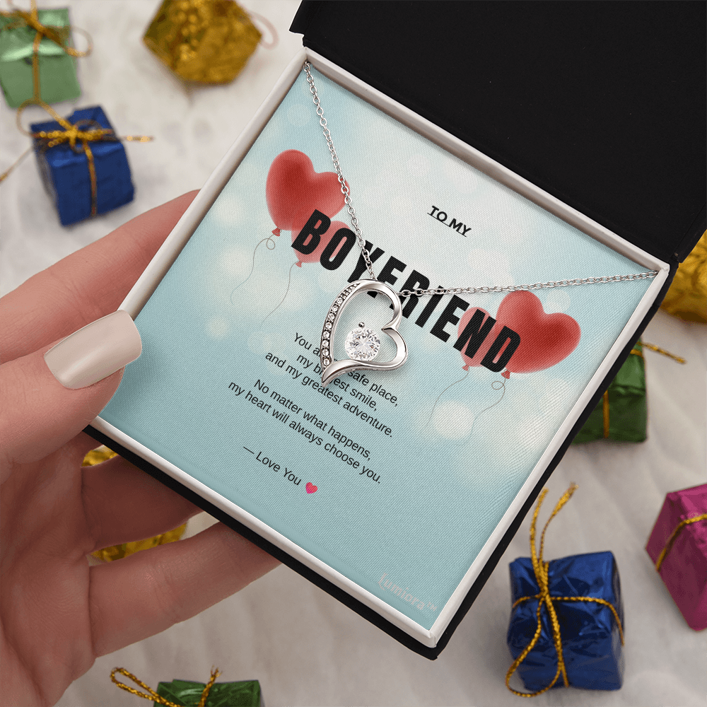 To My Boyfriend – Love Knot Necklace | Lumiora