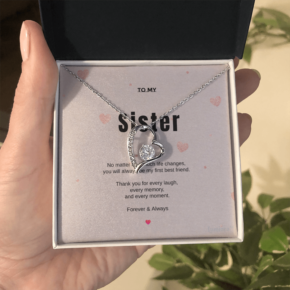 To My Sister – Love Knot Necklace | Lumiora