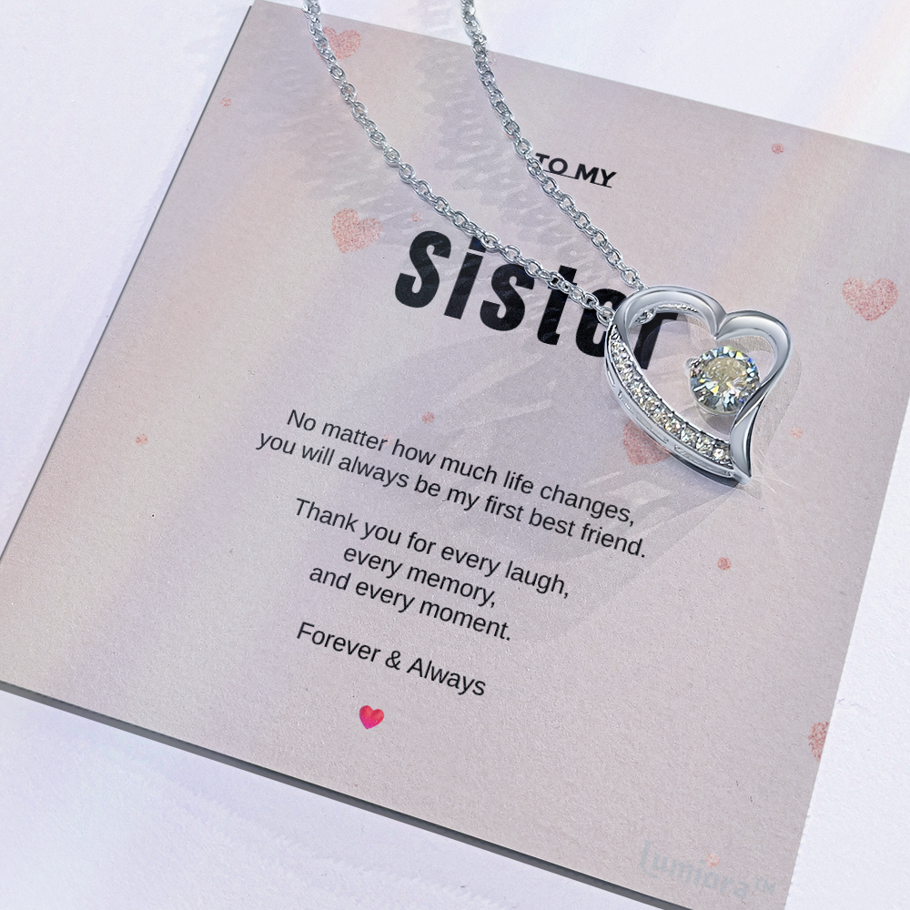 To My Sister – Love Knot Necklace | Lumiora