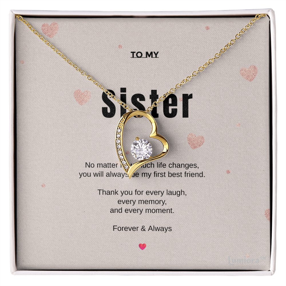 To My Sister – Love Knot Necklace | Lumiora