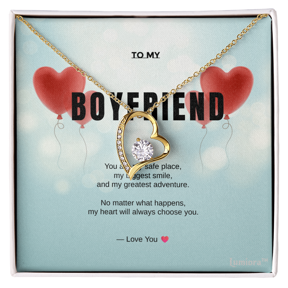 To My Boyfriend – Love Knot Necklace | Lumiora