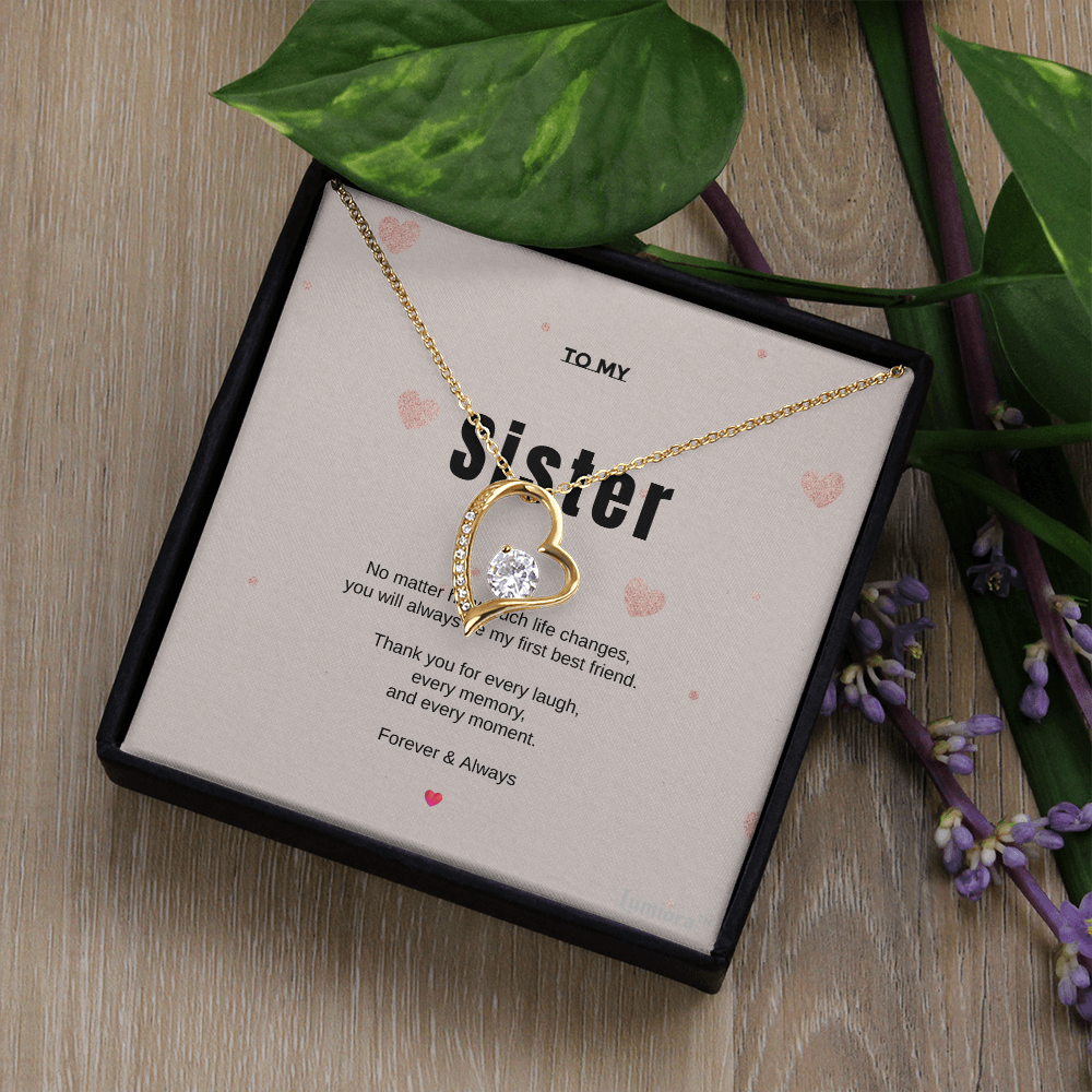 To My Sister – Love Knot Necklace | Lumiora