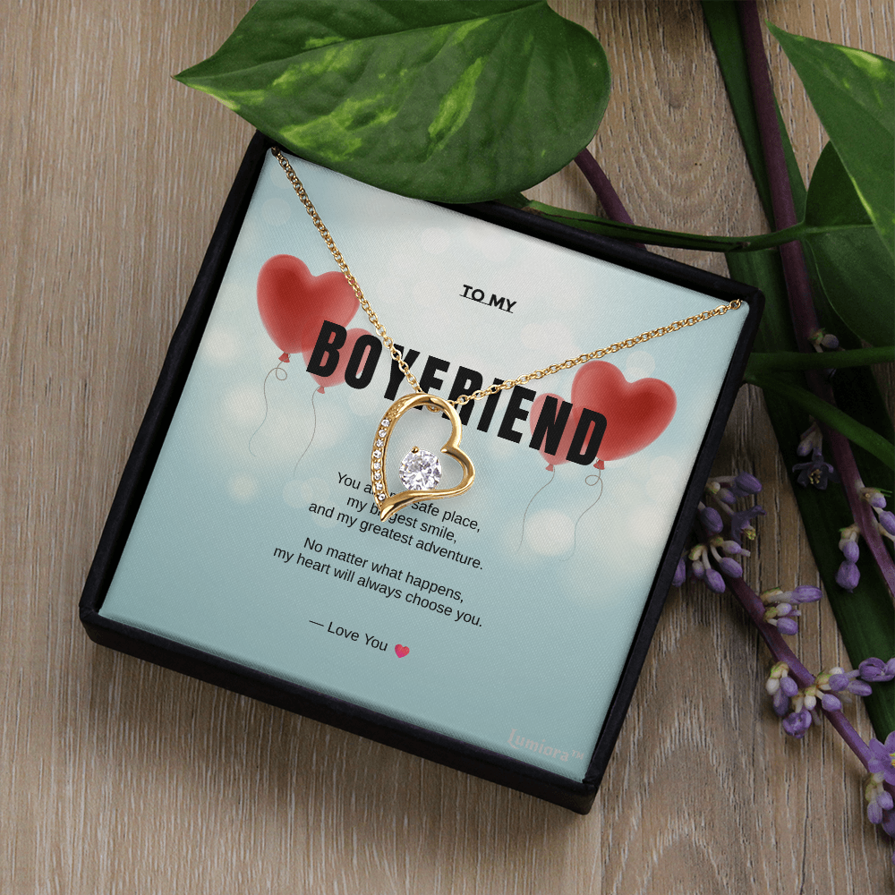 To My Boyfriend – Love Knot Necklace | Lumiora