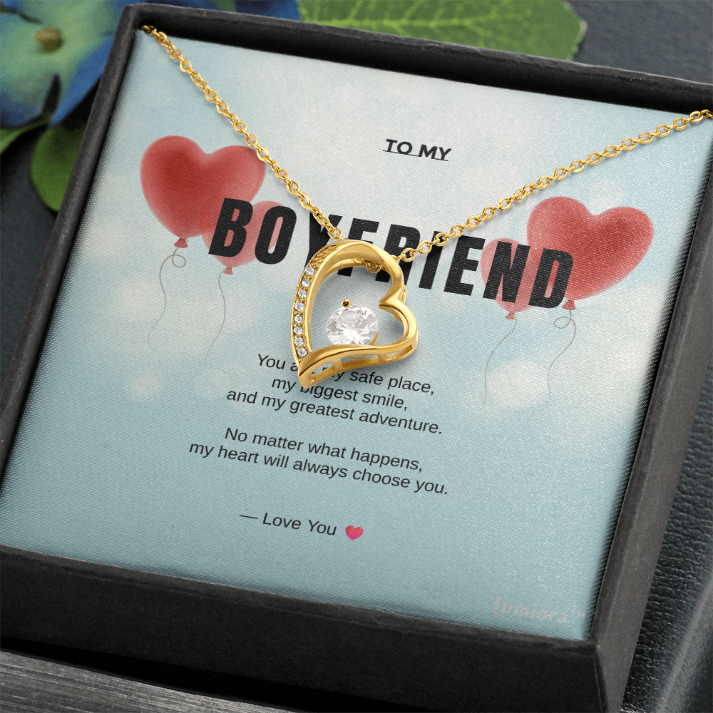 To My Boyfriend – Love Knot Necklace | Lumiora