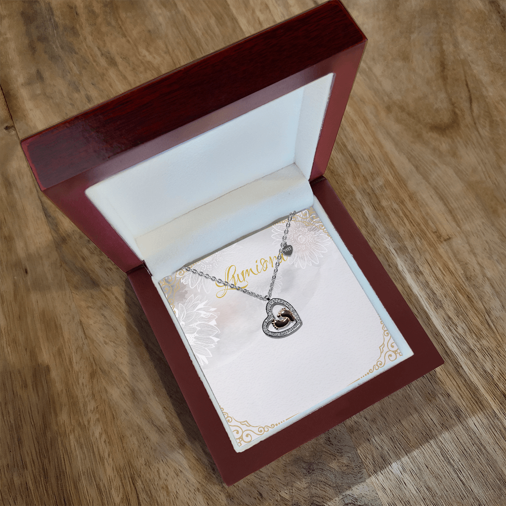 Baby Feet Heart Necklace | Lumiora